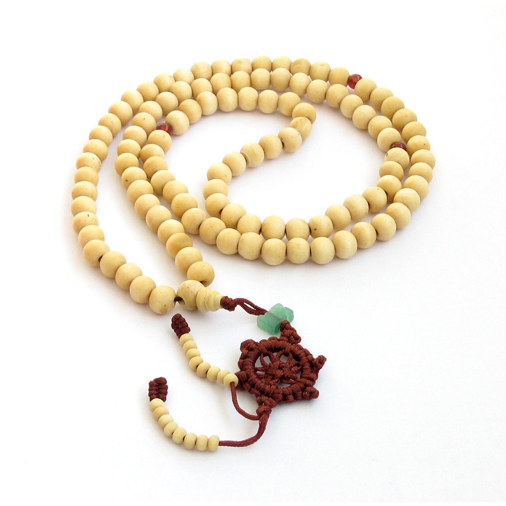 US Seller Red sandalwood beads japa mala Rosewood mala beads Stretch necklace 10mm 108 Buddhist prayer beads Energized Tibetan chanting beads/Chakra mala w/free velvet Rosary pouch 