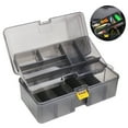 thumbnail image 3 of SPRING PARK Waterproof Clear Double Layer Plastic Tackle Box Carp Fishing Lures Storage Box Lightweight, 3 of 6
