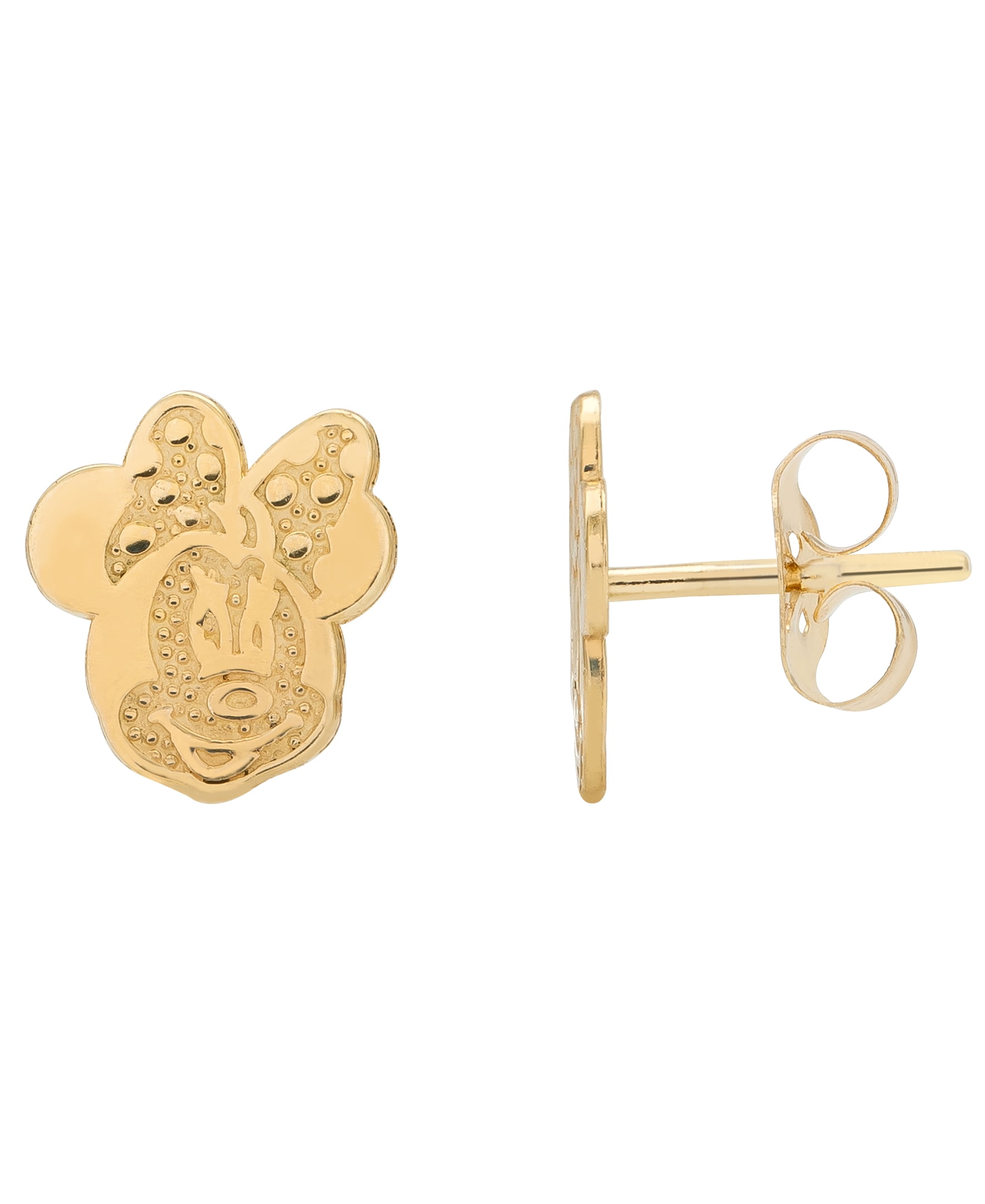 Disney 10KT Yellow Gold Minnie Mouse Earrings