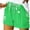 Green, variant on Teissuly Women Summer Illustration Lace Up Elastic Pocket Casual Shorts