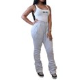 thumbnail image 4 of Women Stacked Leggings, Fashion High Waist Solid Color Slim Fit Workout Pants with Drawstring, 4 of 6