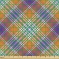 thumbnail image 2 of Abstract Fabric by the Yard, Classic Scottish Folk Style Geometric Tartan Plaids in Pastel Tones, Decorative Upholstery Fabric for Sofas and Home Accents, Purple Dark Orange Teal by Ambesonne, 2 of 5