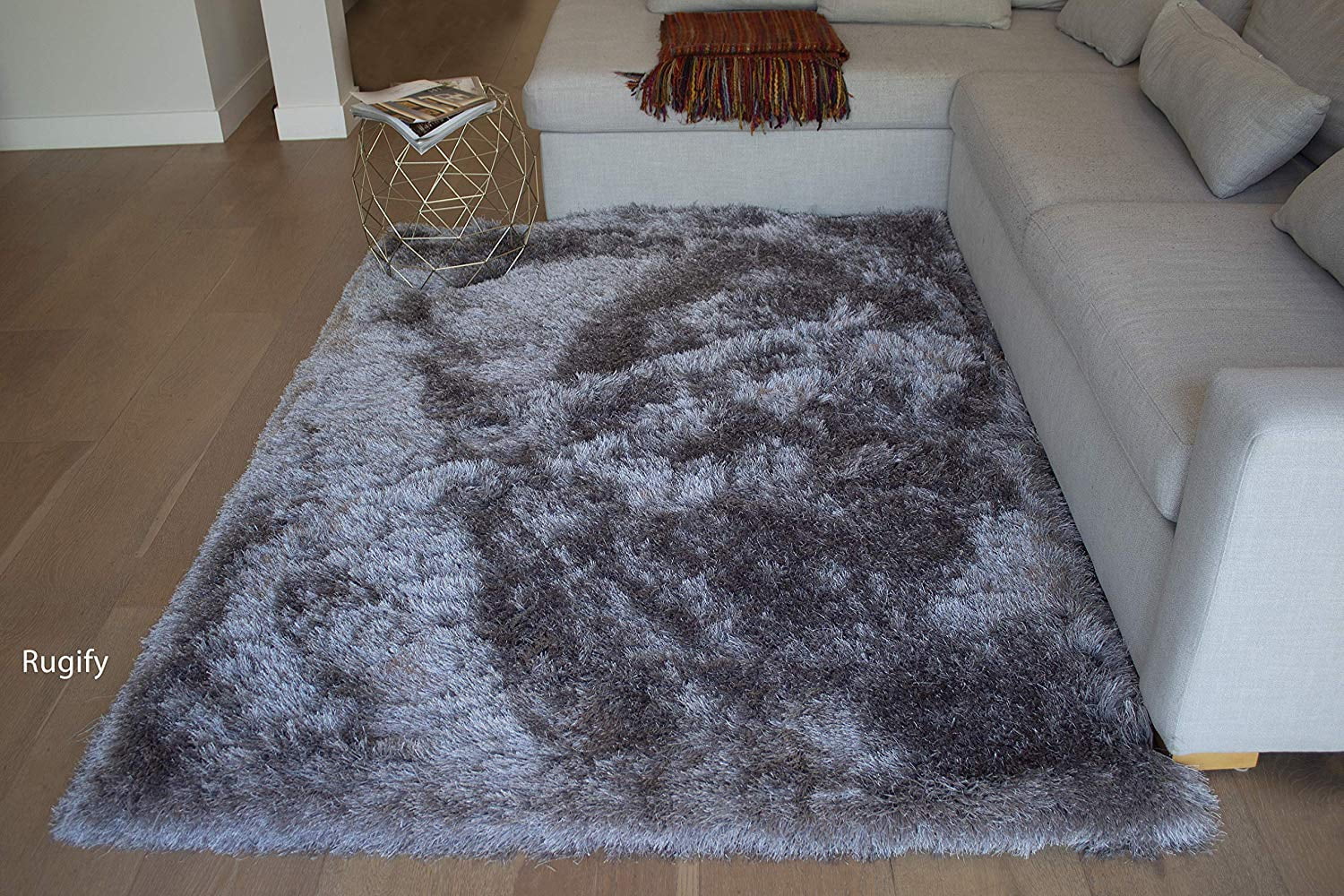 Large Grey Fluffy Rug Images