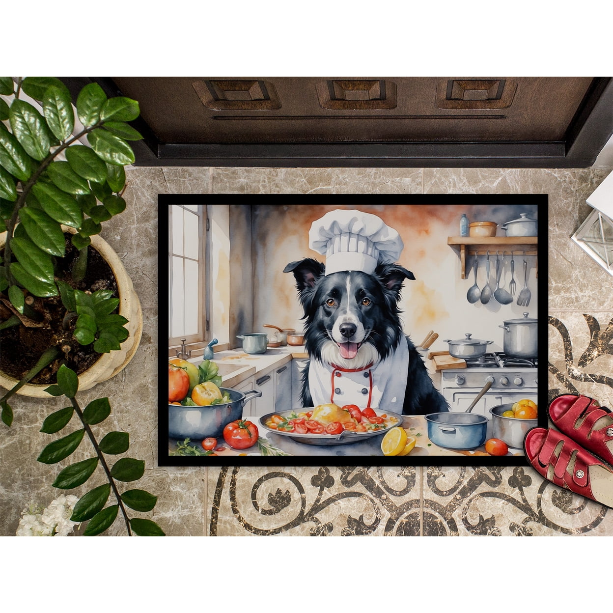Border Collie The Chef Doormat