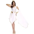 thumbnail image 1 of Vestido blanco de diosa griega antigua, disfraz de Athena, Túnica egipcia asimétrica, Cosplay de Halloween, vestido de fiesta elegante, 1 of 4