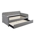 thumbnail image 4 of Home Design Uma Twin-size Upholstered Tufted Daybed with Twin Trundle Beige, 4 of 5