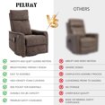 thumbnail image 6 of Trustyue Rocker Recliner Chair with Heat Massage - Manual Swivel Recliner for Living Room and Bedroom, 8 Vibration Points, Lumbar Heat, Glider Rocking Chair for Adults (Brown), 6 of 10