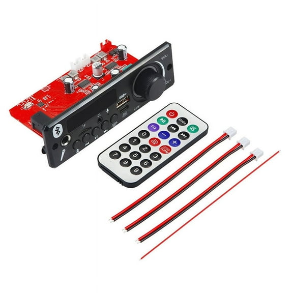 160W Amplifier Bluetooth 5.0 DIY MP3 Decoder Board Audio Player 12V MP3 Player Car FM Radio Module TF USB Mic Record(B)