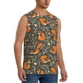 thumbnail image 2 of Pofeuu Fox And Mushroom Print Men's Muscle T-Shirt, Sleeveless, Muscle Tank, Classic Muscle Tee Top For Men Casual Sleeveless Muscle T-Shirt Trendy Clothes-Medium, 2 of 7