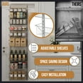 thumbnail image 5 of Home-Complete 9-Tier Over Door Organizer with Adjustable Shelves, Platinum, 5 of 6
