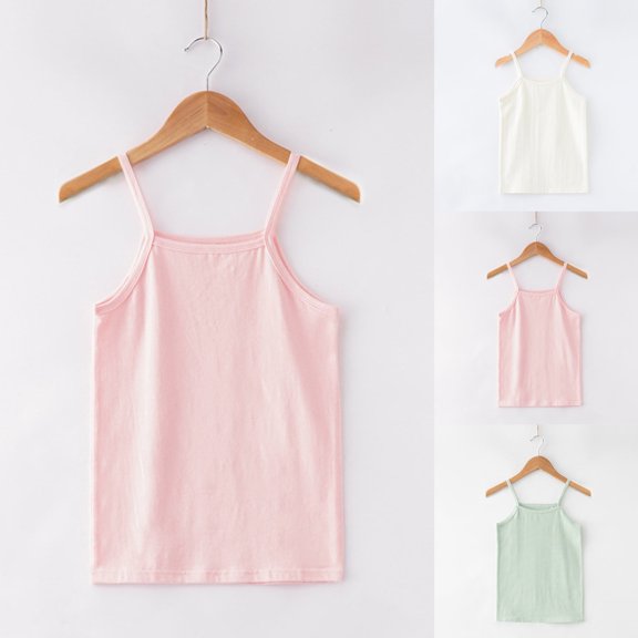 Crunowin Boys And Girls Summer Cotton Tank Tops, Comfortable Everyday Wear Soft Round Neck Lightweight Casual Kids Vest Size 2T Beige