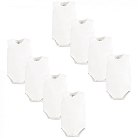 UPC: 0660168662269 | Touched by Nature Organic Cotton Sleeveless Bodysuits 8pk  White  18-24 Months