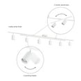 thumbnail image 4 of Globe Electric 64" Minimalist 6-Light Matte White Track Light Swivel Bars Pivoting Track Heads, 4 of 8