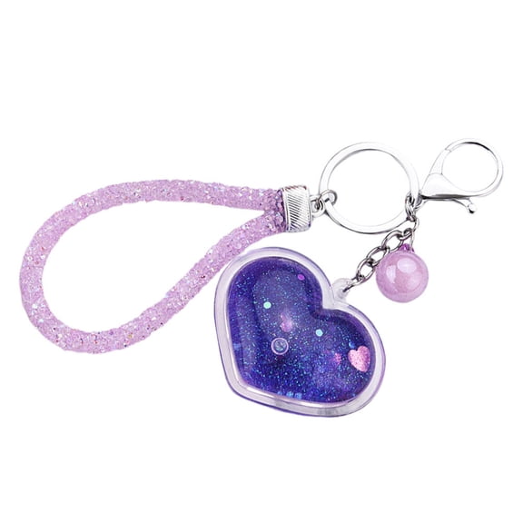 WORGEOUS Liquid Glitter Keychain Cute Keyring Charm for Kids, Teens, and Decorative Accessory