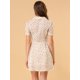 thumbnail image 5 of Vestido Camisero De Manga Corta Con Cuello En V Y Estampado Floral Frontal Con Botones Para Mujer Allegra K Blanco S, 5 of 6