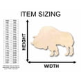 thumbnail image 2 of Unfinished Wood Buffalo Bison with Horn Silhouette - Craft- up to 46" DIY 10" / 1/8", 2 of 3