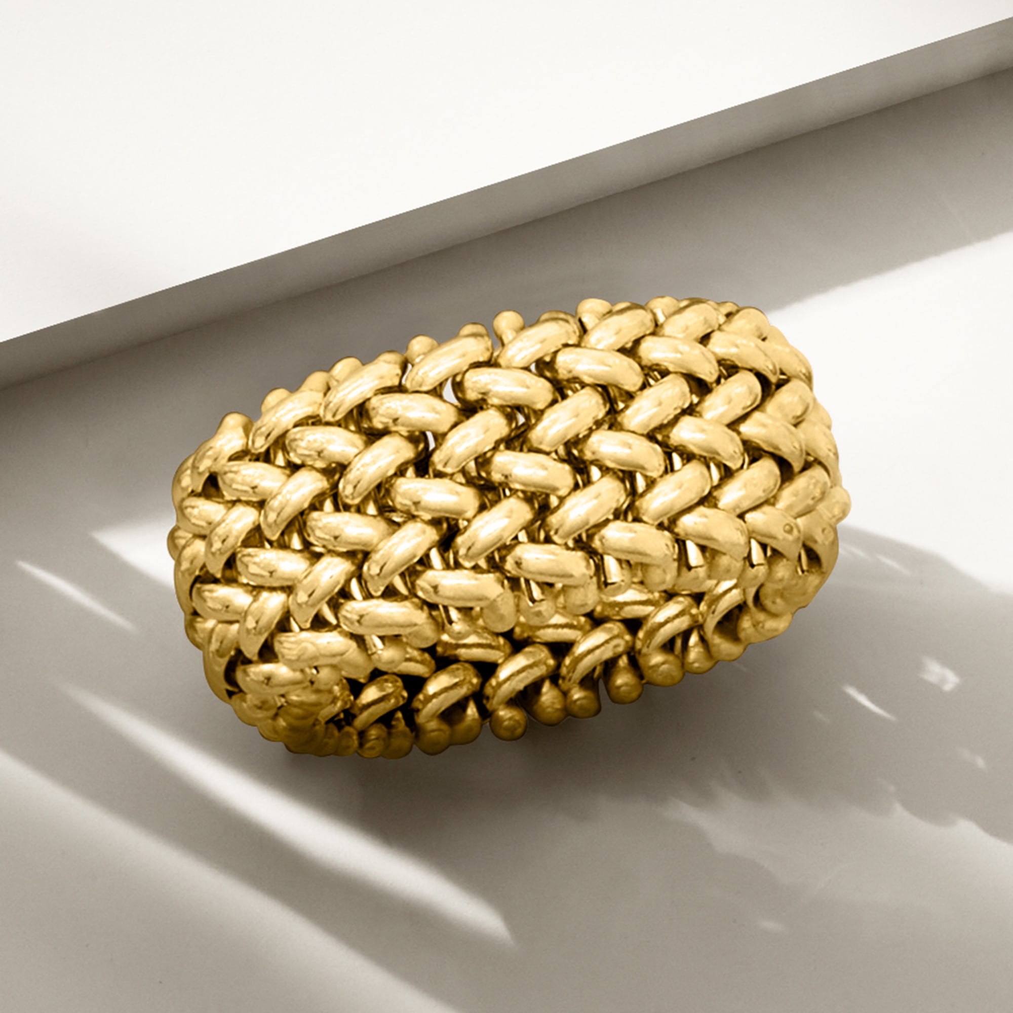 Ross-Simons イタリア製 2mm 14kt ホワイトゴールド オメガネックレス, ゴールド, 不明並行輸入 : Ross-Simons Italian 14kt Yellow Gold Textured and