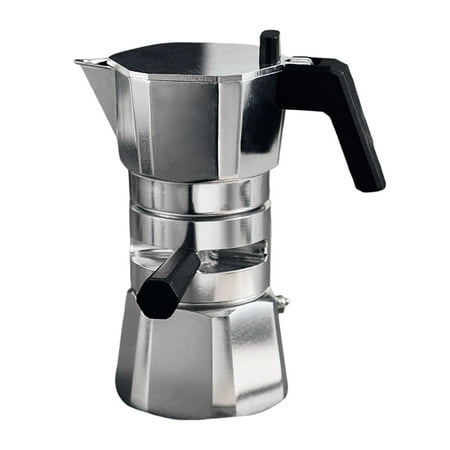 

Coffee Maker Pot Serving 2 Cups Makes Delicious Coffee Easy to Use Strong Durable Coffee Maker for Kitchen Camping Bar Office Home Argent