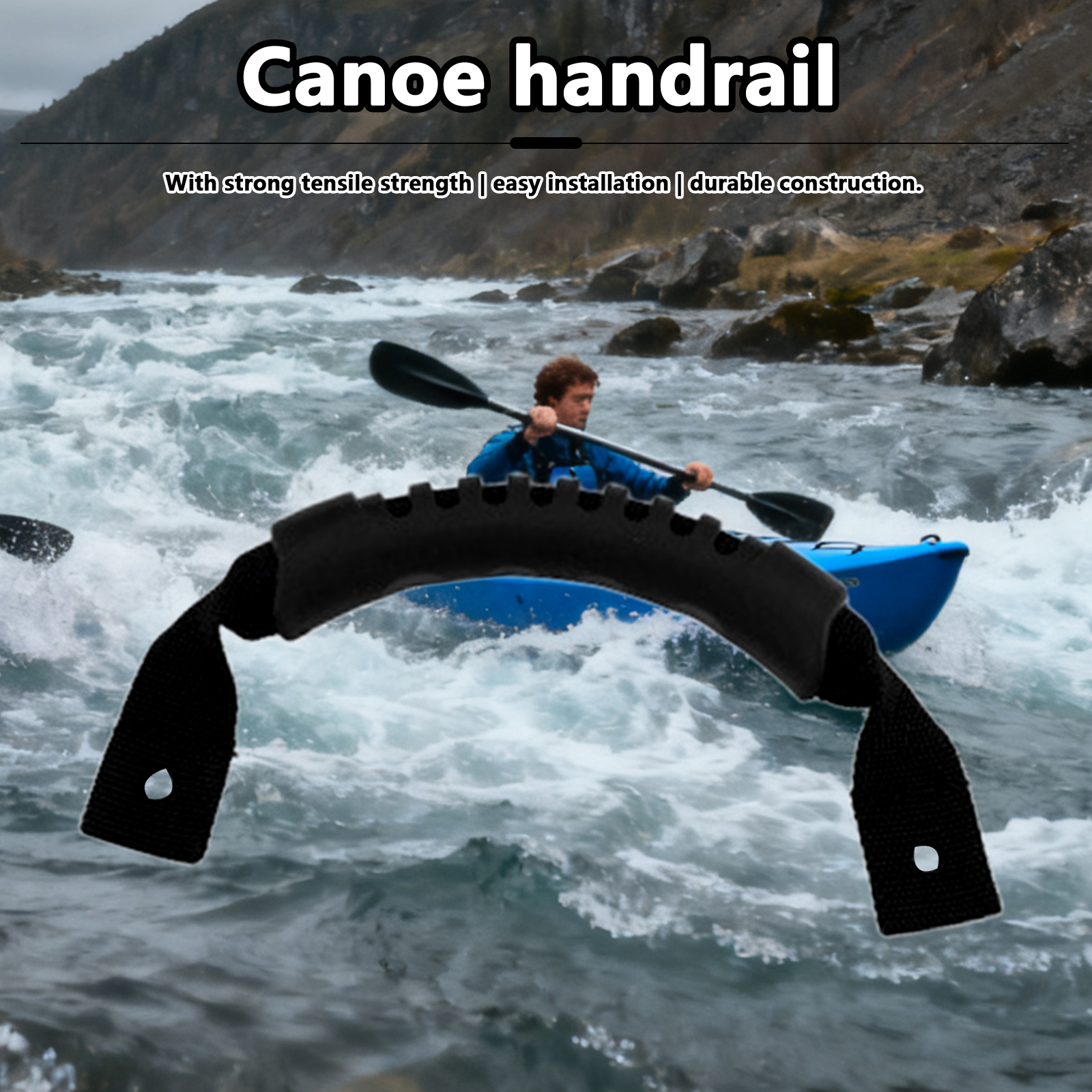Arcticwind Kayak/Canoe Anchor Grip, Kayak Brush Gripper, boat clamp for fixing self-locking tension jaws,Canoe,Boat for Fishing Boating and Camping Kayak Accessories,Metal buckle,With Kayak handrail