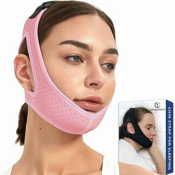 WEEKS Chin Strap for CPAP Users - Adjustable Snore Stopping Device Face Mask Bandage Keeping Mouth Closed - Anti Snoring Chin Strap for Men and Women Better Sleeping