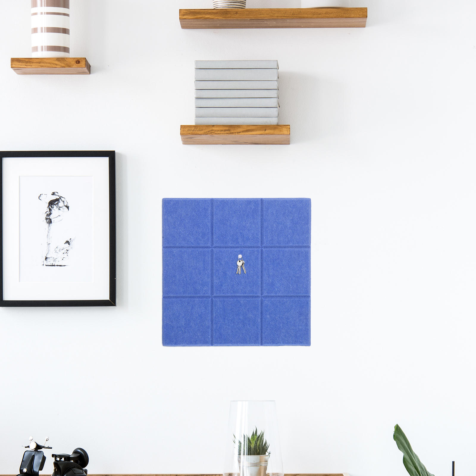 RENACLIPY 6Pcs Removable Self Adhesive Felt Bulletin Boards for Wall Decoration and Visual Display