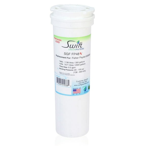 Swift Green Filters SGF-FP48 Rx Compatible Refrigerator Water Filter for 836848,WF296,EFF6017(1Pack)