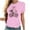 QR1_Pink, variant on VKOYWKM Cancer Shirts for Women Breast Cancer Awareness Tshirt Pink Ribbon Print Inspirational Crew Neck Short Sleeve Tee Tops