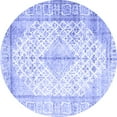 thumbnail image 1 of Ahgly Company Machine Washable Indoor Round Persian Blue Traditional Area Rugs, 7' Round, 1 of 4
