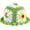 Green, variant on Women's Floral Applique Crochet Bucket Hats Knit Caps