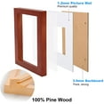 thumbnail image 3 of AmPm 11x14 Picture Frames 4 Pack Display Pictures 5x7/8x10 with Mat or 11x14 Without Mat Made of Solid Wood Covered by Plexiglass for Table Top Display and Wall Mounting Photo Frame, Light Brown, 3 of 6