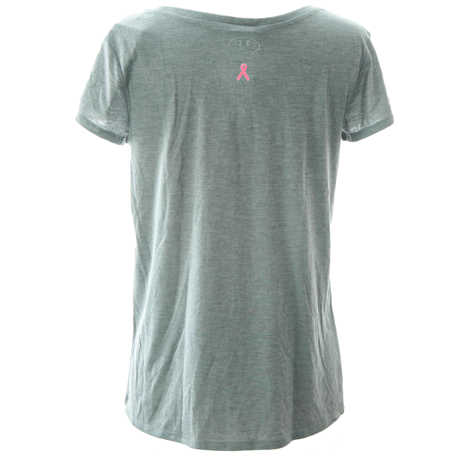 Under Armour Women's Power in Pink "I Fight For" T-Shirt Small Heather Grey - image 2 of 2