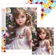 thumbnail image 1 of Kit Con Cuentas Cuadradas 5D DIY para Niña Del Arte Artesanal 45x55cm, 1 of 9