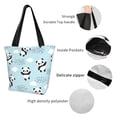 thumbnail image 5 of Kdxio Cute Panda Bear Women Reusable Grocery Bags Foldable Ripstop,Reusable Shopping Bags for Shopping,Gym,Gift, 5 of 7
