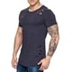 thumbnail image 1 of Camisetas de cuello redondo sueltas de color sólido rasgadas para hombre Camiseta de manga corta curvada ahuecada informal para hombre Monstrate FS7578-27, 1 of 2