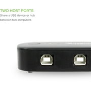 Plugable USB 2.0 Switch for One-Button USB Device Port Sharing Between Two Computers (A/B Switch)