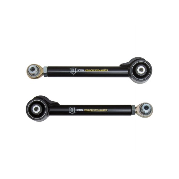 Icon Vehicle Dynamics Control Arm 54100T Tubular; Adjustable; Black; Steel; Greaseable; Set Of 2