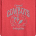 thumbnail image 2 of Instant Message - I Need Cowboys And Tequila - Women's Lightweight French Terry Pullover, 2 of 6