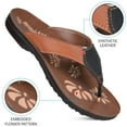 thumbnail image 6 of Aerosoft - Paradigm Trendy Thong Summer Comfy Floral Footbed Flip Flops for Women, 6 of 7