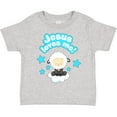 thumbnail image 3 of Inktastic Jesus Loves Me Cute Lamb and Stars Boys or Girls Toddler T-Shirt, 3 of 5