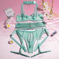 thumbnail image 1 of Conjunto de lencería sexy para mujer, con tirantes para el pecho, estilo europeo y americano, con tentación hueca y moldeador corporal, 1 of 5