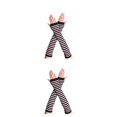 thumbnail image 1 of Guantes sin dedos Monstrate para niña negro rosa 2Conjunto, 1 of 6