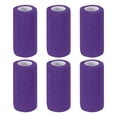 thumbnail image 1 of 4" x 177" 6 Pcs venda adhesiva elástica autoadhesiva cinta deportiva color púrpura oscuro, 1 of 6