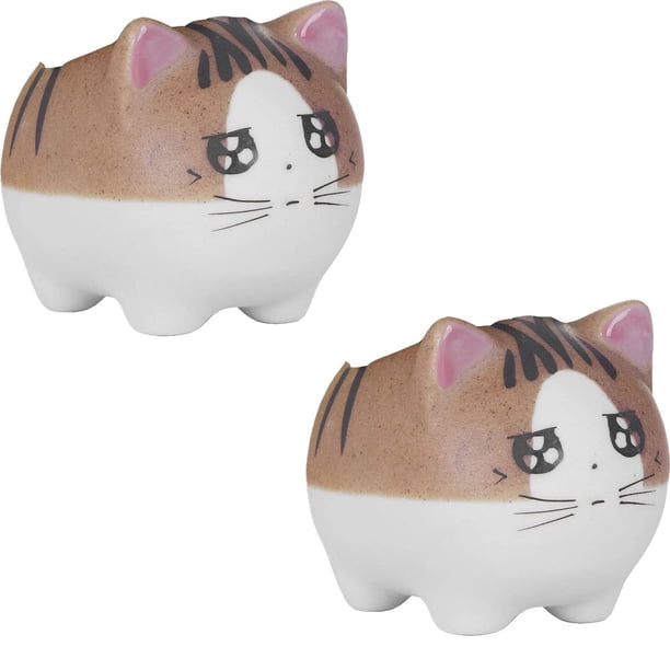 Maceta suculenta para gatos, con orificio de drenaje, maceta, adornos de cerámica hechos a mano, regalos para amantes de los gatos