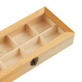 thumbnail image 2 of Wooden Tea Bags Storage Box Container with Tea Bag Glass Top 29x13x5cm 8 Sections, 2 of 5