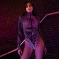 thumbnail image 2 of UV Reactive Neon Bodysuit - Ideal for Halloween & Christmas Parties, 2 of 5