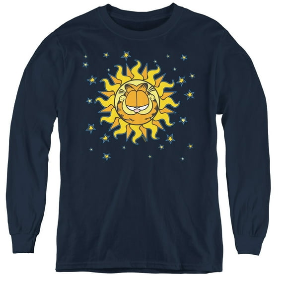 Garfield Celestial Youth Long Sleeve T-Shirt Navy