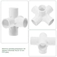 thumbnail image 2 of SHISUYAN 10pcs PVC Fitting 5 Ways PVC Tee Connector For Storage Frame Greenhouse, 2 of 5