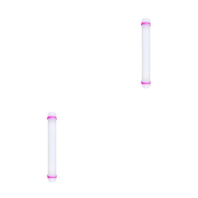 relayinert Non Stick Rolling Pin Decoration Fondant Baking Roller Cake White 9 Inch 2Set