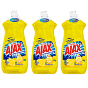 AJAX Liquid Dish Soap, Lemon Scent, 28 Fluid Ounce, 3 Count