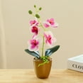 thumbnail image 3 of Artificial Flower Bonsai UV-resistant Easy Care Plastic No Fading Butterfly Orchid Potted Artificial Flower for Home, 3 of 8